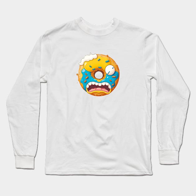 Angry Donut Long Sleeve T-Shirt by bmron